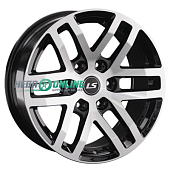 Литой диск LS Wheels LS1279 8.5x17 6x139.7 ET 30 Dia 106.1 (чёрный глянцевый с полированной лицевой частью)