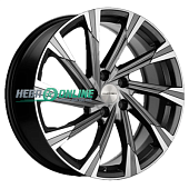 Литой диск Khomen KHW1901 7.5x19 5x114.3 ET 40 Dia 66.6 (черный с полировкой)