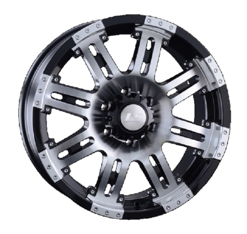 LS Wheels LS954 9x20 6x139.7 ET 20 Dia 106.1 (чёрный глянцевый с полированной лицевой частью)