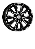 Литой диск Скад Сочи 6x16 4x100 ET 45 Dia 60.1 (черный с полированной лицевой частью)