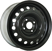 Штампованный диск Trebl 7250 6x14 5x100 ET 37 Dia 57.1 (черный глянцевый)