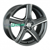 Литой диск LS Wheels LS758 7x16 5x100 ET 35 Dia 73.1 (серый темный глянцевый полностью полированнный)