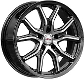 Литой диск iFree Страйк 6.5x17 5x114.3 ET 35 Dia 67.1 (чёрный глянцевый с полированной лицевой частью)