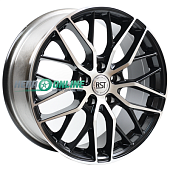 Литой диск RST R 007 7.5x17 5x114.3 ET 45 Dia 67.1 (чёрный с полированной лицевой частью)