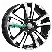 Литой диск КиК КС874 6.5x17 4x100 ET 43 Dia 60.1 (черный с полированной лицевой частью)