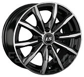 Литой диск LS Wheels LS786 6x14 4x98 ET 35 Dia 58.6 (чёрный глянцевый с полированной лицевой частью)