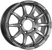 Литой диск KDW KD1660 6.5x16 139.7xКонус ET 5*139.7 Dia 40 (чёрный глянцевый с полированной лицевой частью)