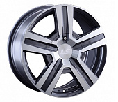 Литой диск LS Wheels LS794 8x18 6x139.7 ET 42 Dia 75.1 (чёрный глянцевый с полированной лицевой частью)