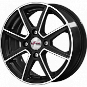 Литой диск iFree Майями лайт 5.5x14 4x98 ET 40 Dia 58.5 (чёрный глянцевый с полированной лицевой частью)