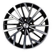 Литой диск Khomen KHW1717 7x17 5x114.3 ET 45 Dia 60.1 (черный с полировкой)