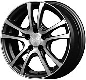 Литой диск Скад Дели 6x15 4x100 ET 4*100 Dia 40 (черный матовый)