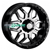 Литой диск LS Wheels LS1285 7.5x17 6x139.7 ET 35 Dia 100.1 (чёрный глянцевый с полированной лицевой частью)