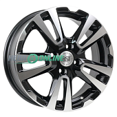 Литой диск RST R 065 6x15 4x100 ET 50 Dia 60.1 (чёрный с полированной лицевой частью)
