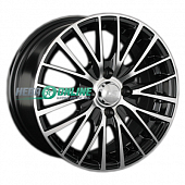 Литой диск LS Wheels LS768 7.5x17 4x100 ET 38 Dia 73.1 (чёрный глянцевый с полированной лицевой частью)