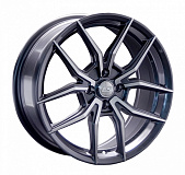 Литой диск LS Wheels LS1242 8x18 5x114.3 ET 45 Dia 67.1 (чёрный глянцевый с полированной лицевой частью)