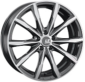 Литой диск LS FlowForming RC38 8x19 5x108 ET 45 Dia 63.3 (чёрный глянцевый с полированной лицевой частью)