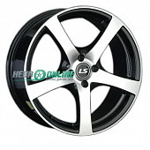 Литой диск LS Wheels LS357 7x17 4x98 ET 28 Dia 58.6 (чёрный глянцевый с полированной лицевой частью)