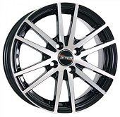 Литой диск Tech Line 435 5.5x14 4x98 ET 35 Dia 58.6 (черный с полированной лицевой частью)