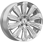 Литой диск КиК Premium Series Humber (КР1061) 8x20 5x108 ET 36 Dia 65.1 (серебристый темный с полированной лицевой частью)
