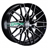 Литой диск LS Wheels LS1263 8x18 5x114.3 ET 45 Dia 67.1 (чёрный глянцевый с полированной лицевой частью)