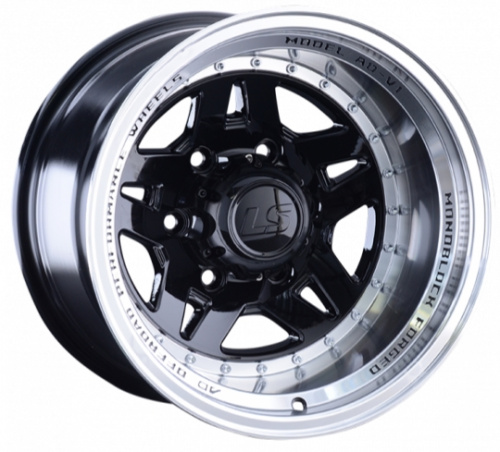 LS Wheels LS878 10x16 5x139.7 ET -44 Dia 108.1 (черный с полированным ободом)