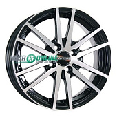 Литой диск Tech Line 305 4.5x13 4x114.3 ET 43 Dia 69.1 (чёрный с полированной лицевой частью)