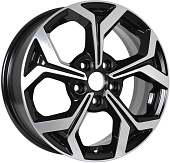 Литой диск KDW KD1639 6.5x16 114.3xКонус ET 5*114.3 Dia 50 (черный матовый)