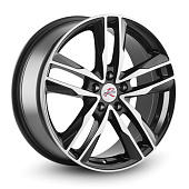 Литой диск X Trike R-128 7.5x18 5x114.3 ET 51 Dia 67.1 (черный с полированной лицевой частью)