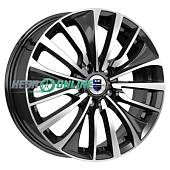 Литой диск КиК Flanker (КС1097) 6.5x17 5x108 ET 33 Dia 60.1 (черный с полированной лицевой частью)