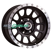 Литой диск Lizardo XH326 8.5x16 6x139.7 ET 0 Dia 110.1 (черный матовый с полированной лицевой частью и ободом из нержавеющей стали)