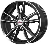 Литой диск КиК Rassvet (КС865) 6.5x16 5x112 ET 50 Dia 57.1 (черный с полированной лицевой частью)