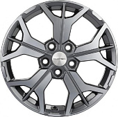 Литой диск Khomen KHW 1715 7x17 5x114.3 ET 45 Dia 67.1 (серый с полированной лицевой частью)