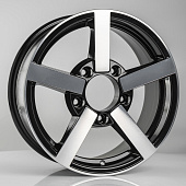 Литой диск Cross Street СR-25 6.5x16 5x139.7 ET 35 Dia 98.6 (черный матовый)