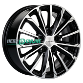 Литой диск Khomen KHW1611 6.5x16 5x114.3 ET 50 Dia 67.1 (черный с полировкой)