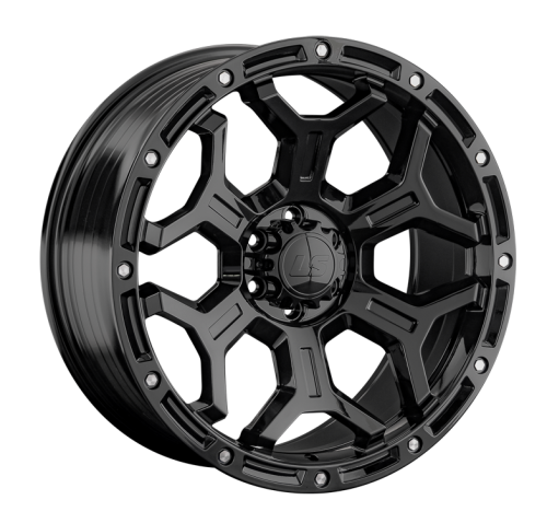 LS FlowForming RC68 9x20 6x139.7 ET 20 Dia 106.1 (чёрный глянцевый с полированной лицевой частью)