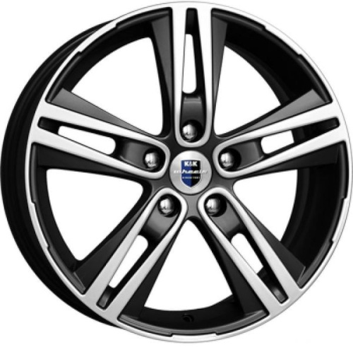 КиК Прайм (КС721) 6.5x17 5x112 ET 43 Dia 66.6 (черный с полированной лицевой частью)