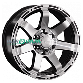 Литой диск LS Wheels LS1289 8x18 6x139.7 ET 20 Dia 106.1 (чёрный глянцевый с полированной лицевой частью)