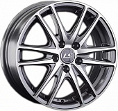 Литой диск LS Wheels LS362 6x16 4x100 ET 48 Dia 54.1 (серый темный глянцевый полностью полированнный)