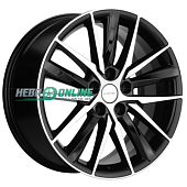 Литой диск Khomen KHW1807 8x18 5x114.3 ET 40 Dia 64.1 (черный с полировкой)