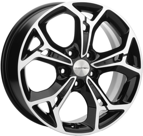 Khomen KHW 1702 7x17 5x108 ET 50 Dia 63.35 (черный глянцевый)