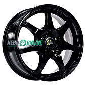 Литой диск Cross Street СR-15 5.5x14 4x98 ET 35 Dia 58.6 (чёрный глянцевый с полированной лицевой частью)