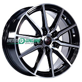 Литой диск NZ R03 7x17 5x108 ET 33 Dia 60.1 (чёрный глянцевый с полированной лицевой частью)