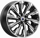 Литой диск КиК Галего (КС1039) 7.5x19 5x114.3 ET 40 Dia 64.1 (черный с полированной лицевой частью)