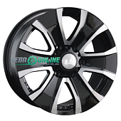Литой диск LS Wheels LS953 8.5x20 6x139.7 ET 36 Dia 100.1 (чёрный глянцевый с полированной лицевой частью)