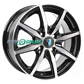 Литой диск Venti 1415 5.5x14 4x100 ET 43 Dia 60.1 (чёрный с полированной лицевой частью)