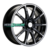 Литой диск Khomen KHW1707 6.5x17 4x100 ET 50 Dia 60.1 (черный с полировкой)