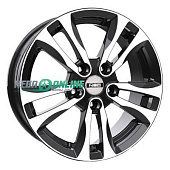 Литой диск NEO 658 6.5x16 5x114.3 ET 45 Dia 67.1 (черный с полированной лицевой частью)