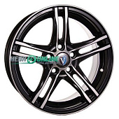 Литой диск Venti 1505 6x15 100xКонус ET 5*100 Dia 38 (чёрный с полированной лицевой частью)