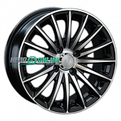 Литой диск LS Wheels LS804 6x14 4x98 ET 35 Dia 58.6 (чёрный глянцевый с полированной лицевой частью)