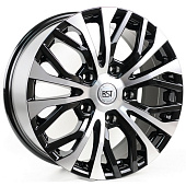 Литой диск RST R 088 8x18 5x150 ET 56 Dia 110.1 (черный с полированной лицевой частью)